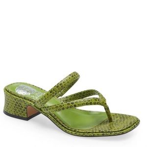 VINCE CAMUTO-Mayci Sandal In Spotted Lime Python-size 8. New in box.